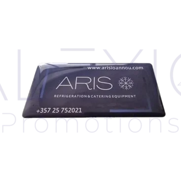 Aris Refrigeration Domed Epoxy Stickers Resin Coat 3D labels Custom Made by Alexio Promotions Nicosia Cyprus