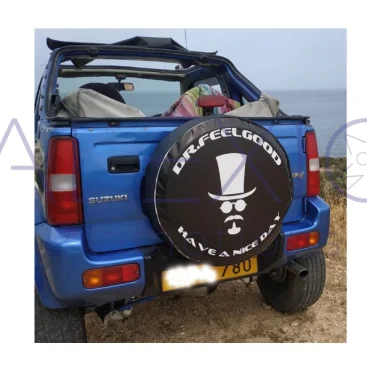 Custom made 4×4 spare wheel covers printed by Alexio Promotions Cyprus