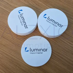 Acrylic coaster custom made personalized with your logo printed by Alexio Promotions Nicosia Cyprus