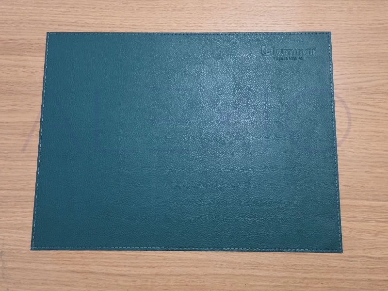 Debossing Leather, Place Mat Debossed logo by Alexio Promotions Nicosia Cyprus